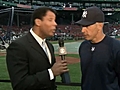 Steve Burton Talks With Yankees Manager