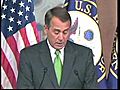 Boehner talks jobs,  spending in briefing