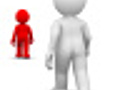 3D Character walking,  He following the red man