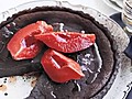 Gourmet Traveller: chocolate and quince tart