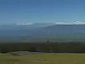 Royalty Free Stock Video HD Footage Pan Right to View from Haleakala Crater in Maui,  Hawaii