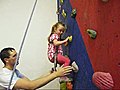 Emily at climbing wall