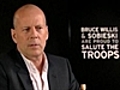 Bruce Willis honours troops