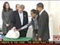 Obama pardons a turkey! - You are hereby pardoned!