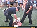 Naked Wizard Tasered - NSFW Coachella Music Festival