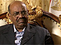 Omar al-Bashir talks to the Guardian - video