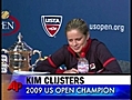 Clijsters Talks About Winning U.S. Open