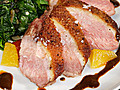 Duck Breasts with Ancho Chile Dulce De Leche Glaze