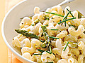 Pasta with Goat Cheese and Roasted Asparagus