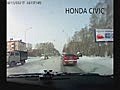 Car crash on CarCam in Russia.