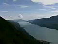 Royalty Free Stock Video SD Footage Scenic View of Waterway From Mt. Roberts Tramway in Juneau,  Alaska