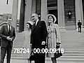 LBJ ATTENDS CHURCH WITH FIRST LADY AND DAUGHTER - HD