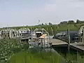 Royalty Free Stock Video SD Footage Airboats Parked at Holiday Park in the Everglades in Florida