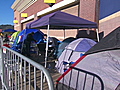 Holiday shoppers camp out at store