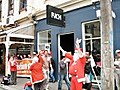 Sweat free carols at RICH store,  Brunswick Street