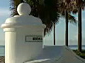 Royalty Free Stock Video HD Footage RioMar Beach Sign in Ft. Lauderdale,  Florida