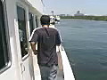 Royalty Free Stock Video SD Footage Crew Members Carry on a Large Yacht Docked on the Intracoastal Waterway in Ft. Lauderdale,  Florida