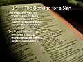 Bible Study - Mk. 8:11-13 The Demand for a Sign