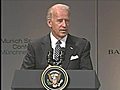 VP Biden emphasizing diplomacy and listening to allies in Germany