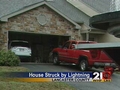 House struck by lightning