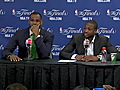 Postgame: LeBron James and Dwyane Wade