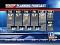 VIDEO: 13WHAM Weather Authority Morning Forecast--03/31/09