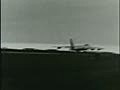 USAF B-47 Stratojet crashes and burns on landing