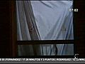 Cortinas manchadas de sangre, huellas del crimen
