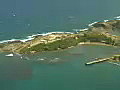 Royalty Free Stock Video SD Footage Aerial View of Buildings and Coastline in San Juan,  Puerto Rico