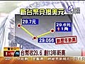 【新聞】台視新聞 台幣收29.6創13年新高