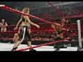 Monday night RAW : 6 diva’s tagteam action : Kelly Kelly,  Gail Kim and Maria Menounas (with Nancy O&#039;Dell) vs Beth Phoenix, Alicia Fox and Rosa Mendes (12/10/2009).