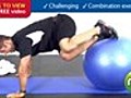 STX Strength Training How To - Push up with knee tuck and rotation on a fitness ball for core stability,  1 set, 20 reps