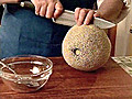 Peeling and Seeding a Melon