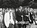 LBJ GREETS VISITORS AT WHITE HOUSE - HD