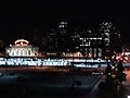 (1026) Travel By Train City Nightlife Time Lapse Stock Footage