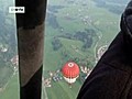 Ballontrekking in Bergregionen des Allgäus