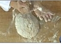 Italian Bread - Kneading the Dough