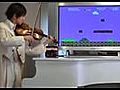 Un violoniste refait une partie de Mario