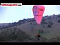 Kimberley Walsh paraglides with Maltesers for Comic Relief