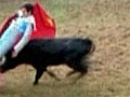 Exposed! Matador fights bull with ripped pants