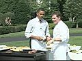 President Obama grills with Bobby Flay