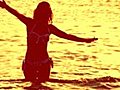 Sunset Dancer01 Stock Footage