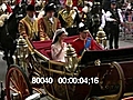 ROYAL WEDDING - HUGE CROWDS,  ROYAL CARRIAGE - HD