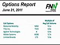 Options Report: June 21,  2011