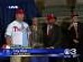 World Series Trophy Unveiled At City Hall