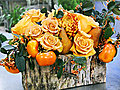 Flower Arrangement in a Birch-Bark Vessel