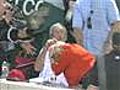 Bush nearly hit by foul ball