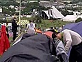 Glastonbury fans pitch up