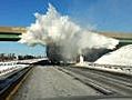 iWitness:  Snow explodes off semi