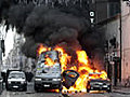 Arde Roma; protestan contra Berlusconi